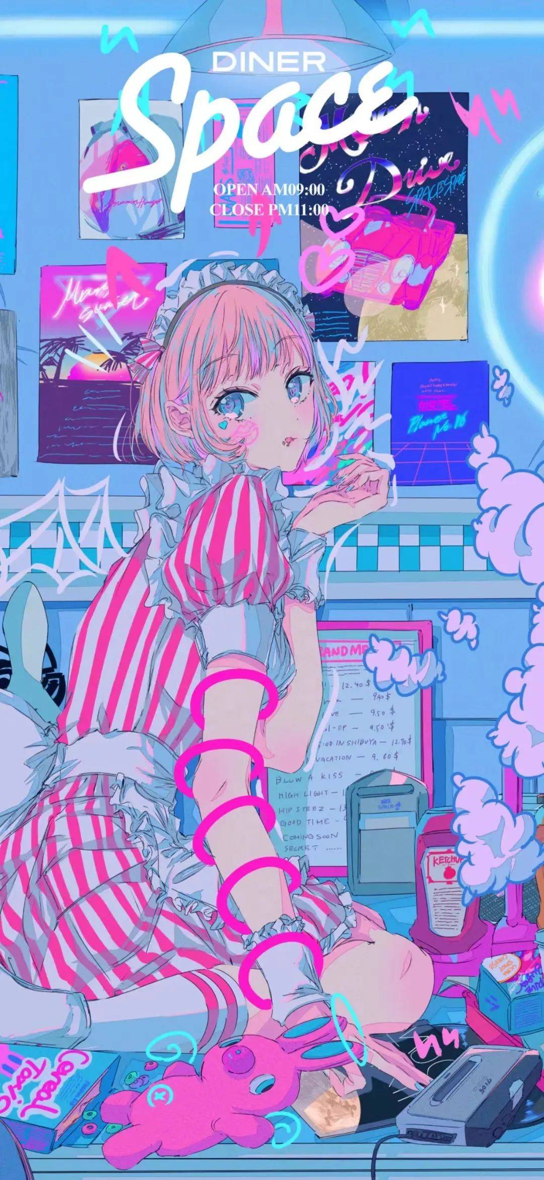 壁纸 丨奶茶一杯 快乐起飞