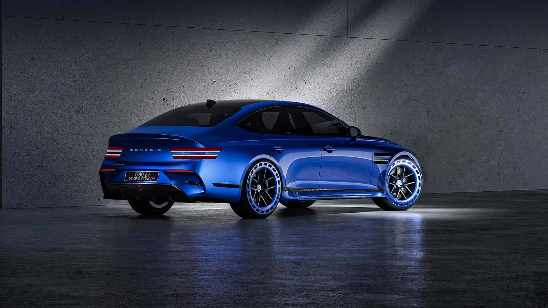 genesis g80 magma 概念车展示电动性能轿车新姿态