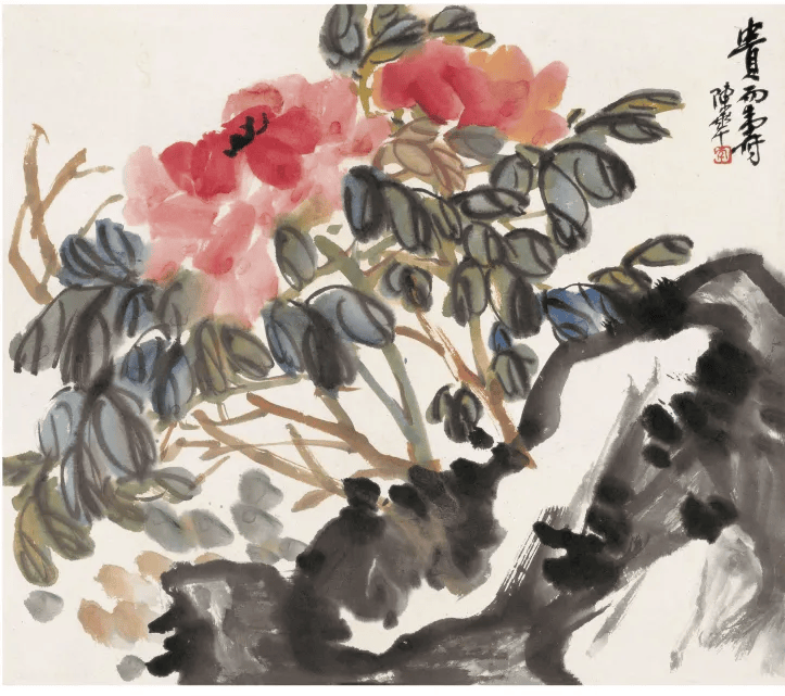 陈半丁花卉小品，脱俗有古趣!_吴昌硕_风格_花鸟画
