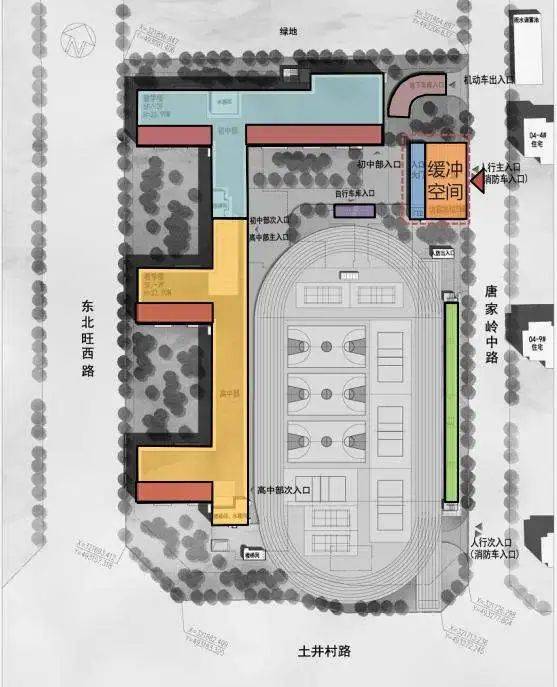 北京奋斗小学平面图图片