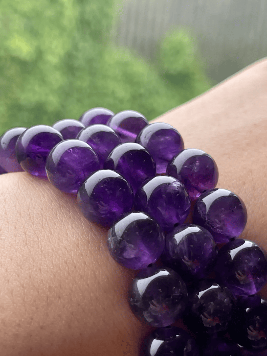 08限时折扣天然紫晶圆珠长项链扫二维码收藏【艳红玛瑙三孔方块手环】