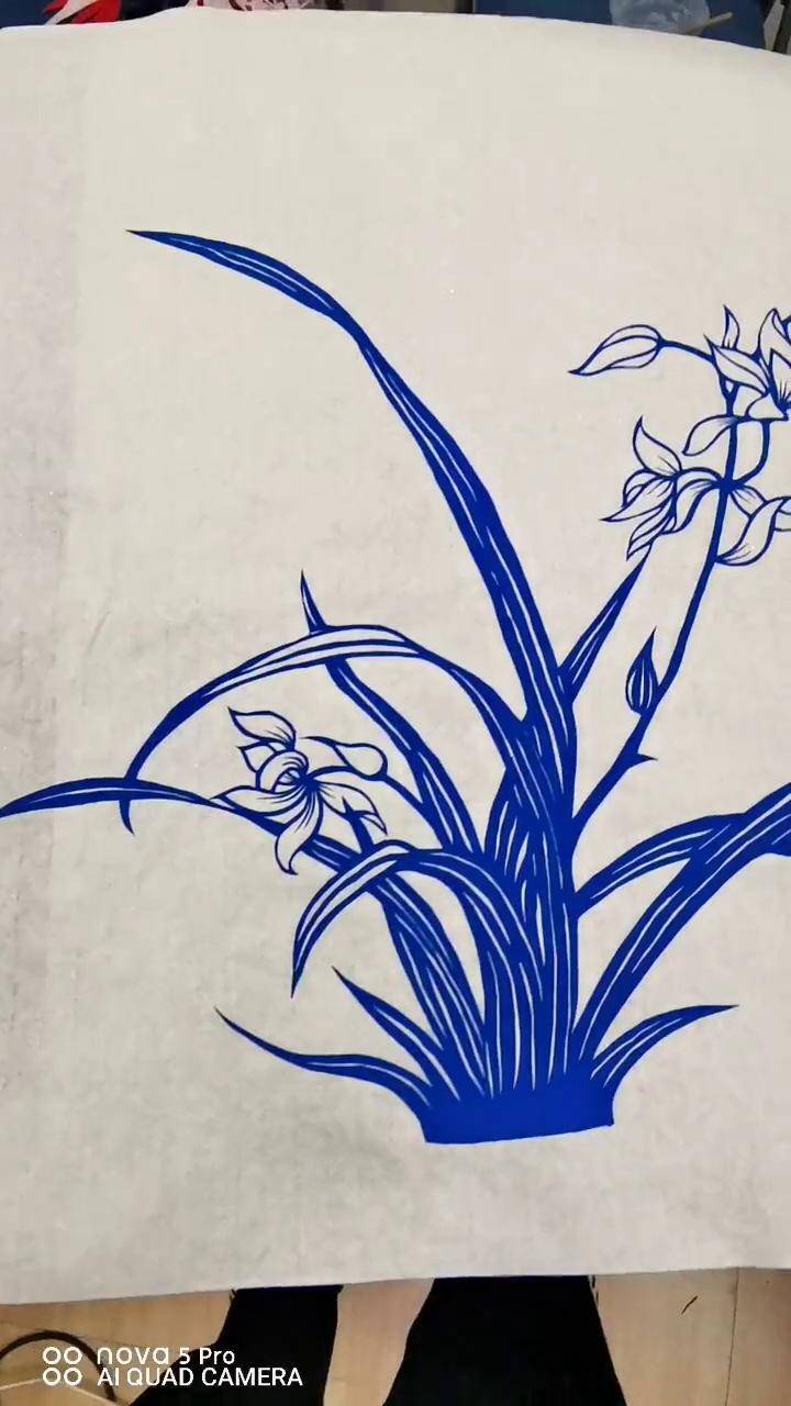 兰花,简单灵动.手工剪纸