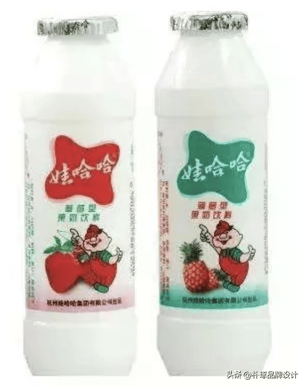 娃哈哈标志logo是个戴帽子的可爱儿童的造型,可爱活泼的视觉感,其实跟