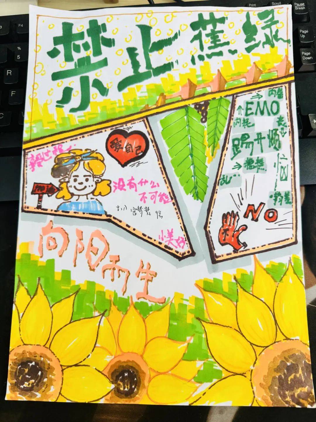 【校家社协同育人|心理健康月】拥抱阳光,绘我心声——崂山区育才学校