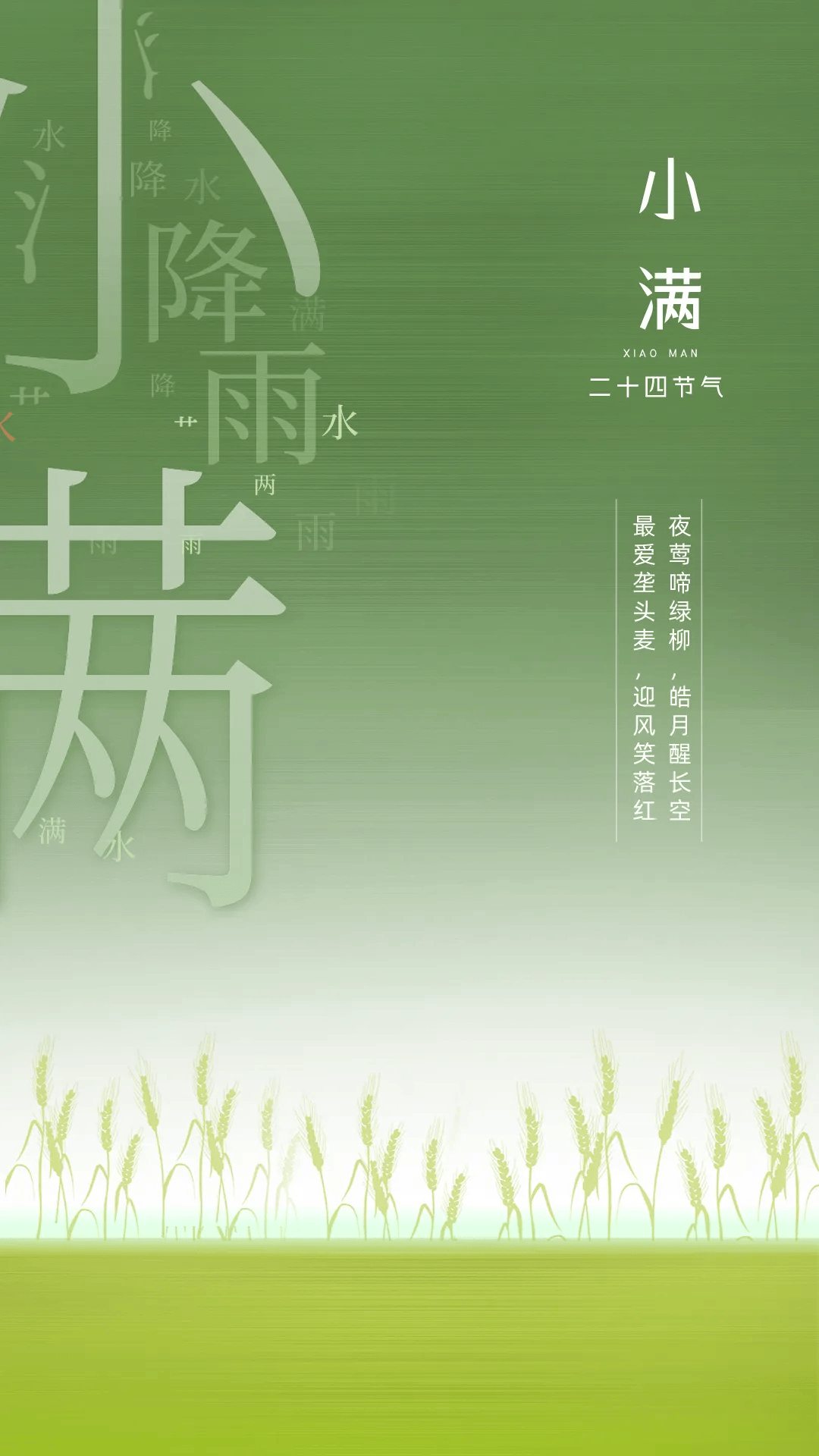 小满节气文案海报|小满初盈 静待丰收