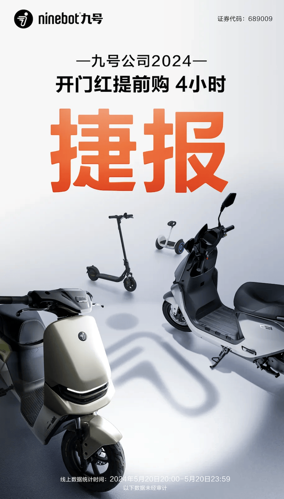 九号618首战告捷:前四小时破亿!包揽天猫,京东,抖音3大平台top167