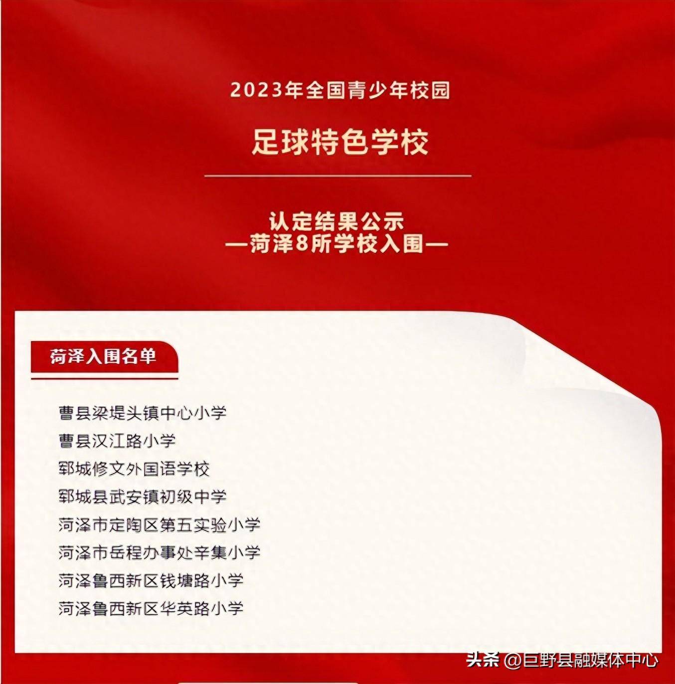 菏泽8所学校上榜!