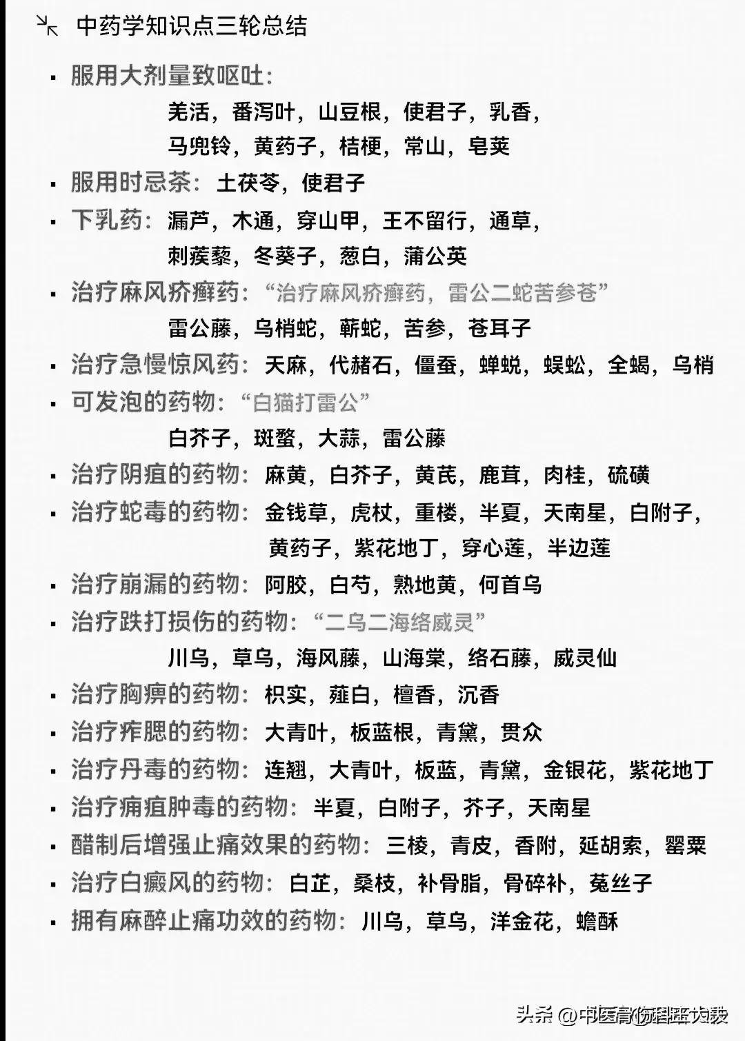 中药学知识点分享