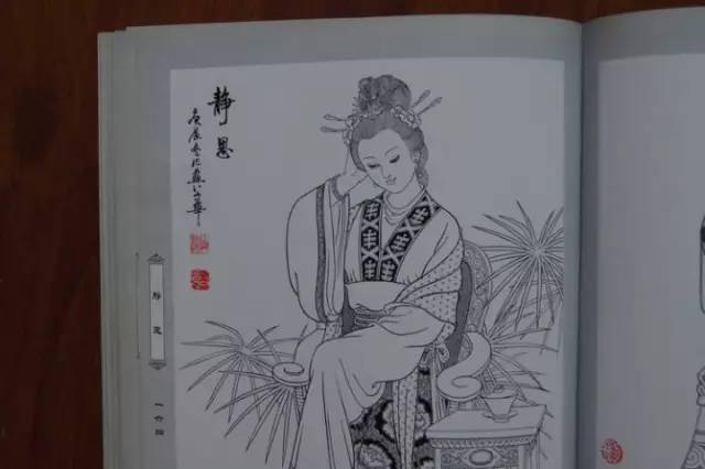国画白描美女人物欣赏,收藏临摹!