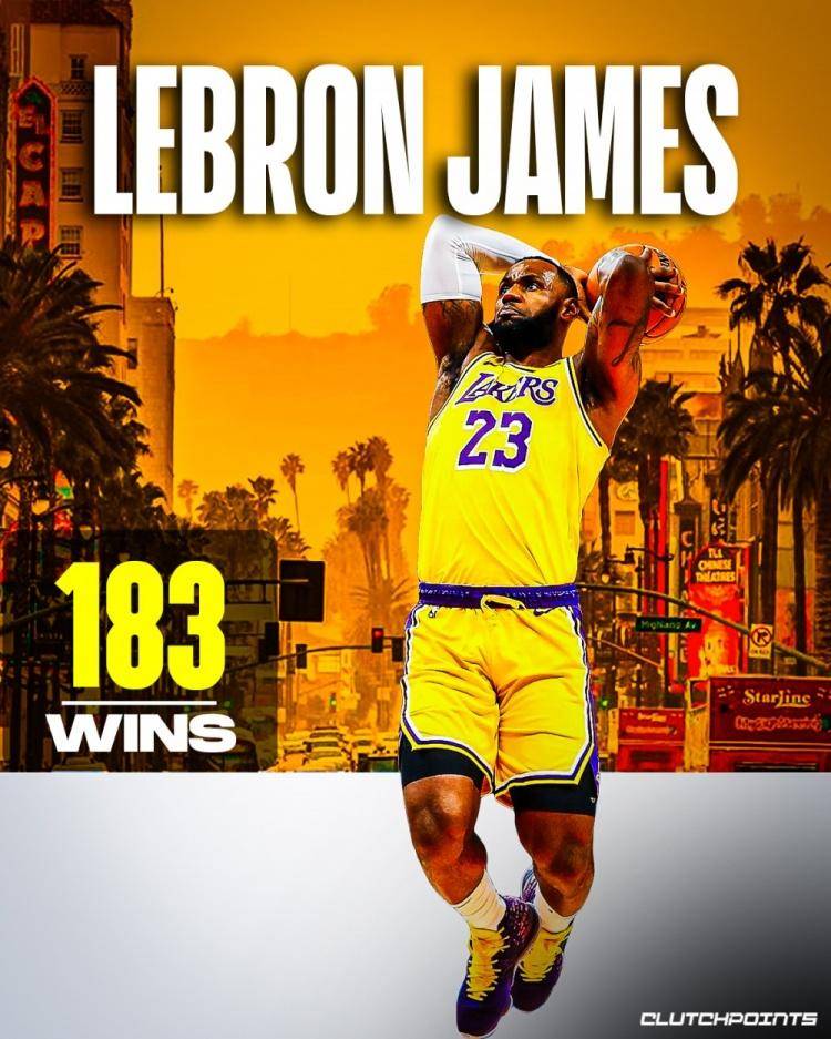 NBA季后赛胜场数排行：詹姆斯183场居首 GDP均进入前九