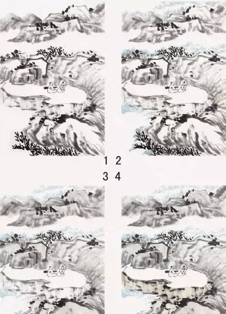 水墨绘画技法图文教程:如何给现代山水画设色?