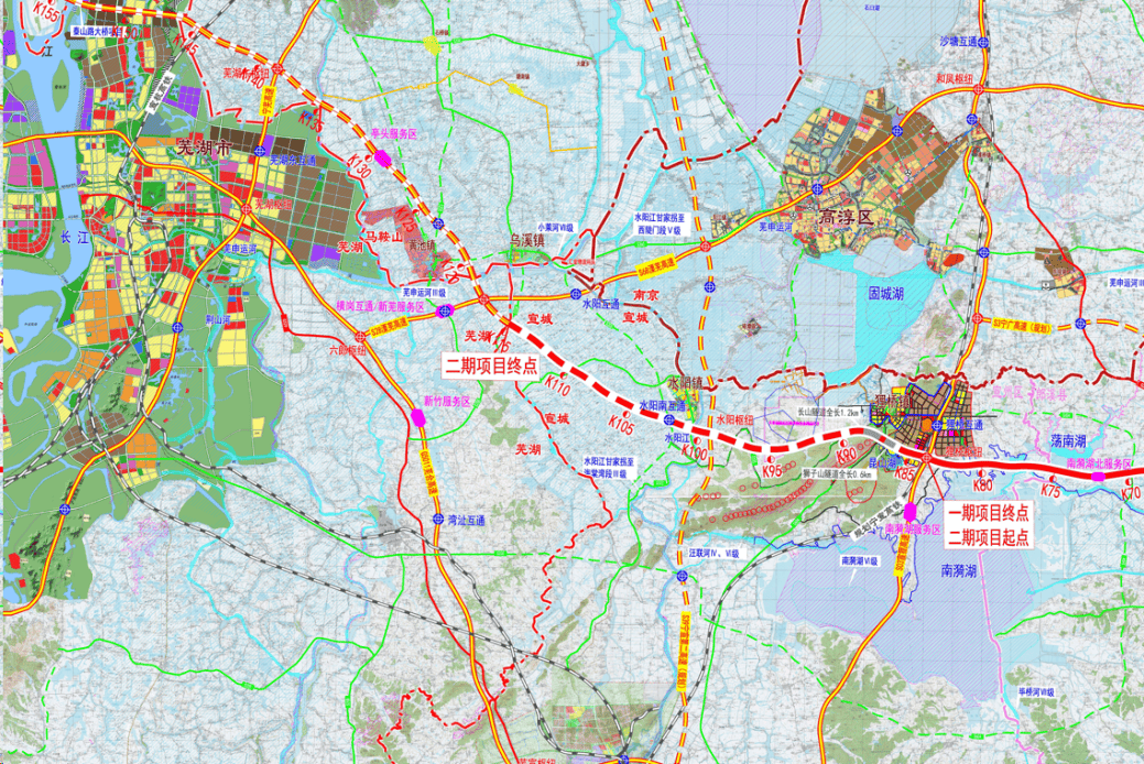 s24杭州至合肥高速公路宣城段二期工程路线方案图(八)有关说明上述