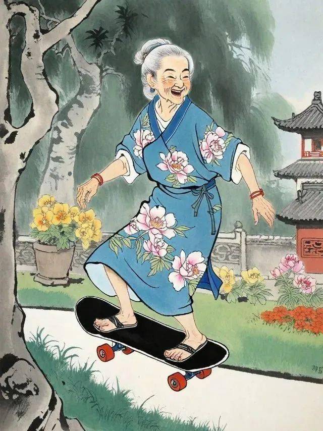 一组开心老太太,太逗了!