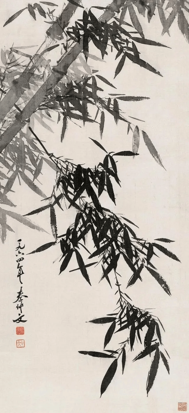 这组墨竹,真静!_中国_书画_秦仲文