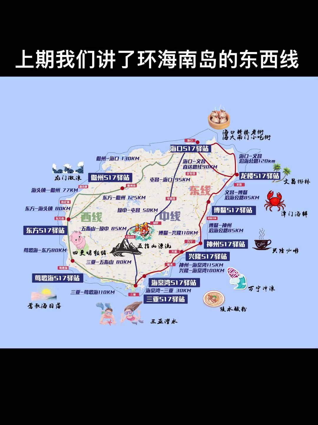 环海南岛骑行 海南骑行 海南中线骑行
