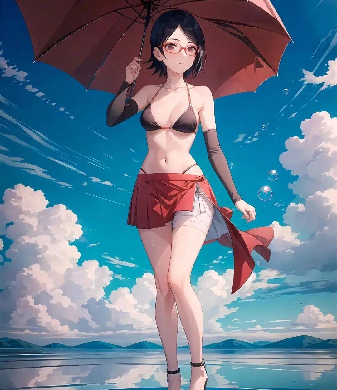 超短裙!宇智波佐良娜泳装照!