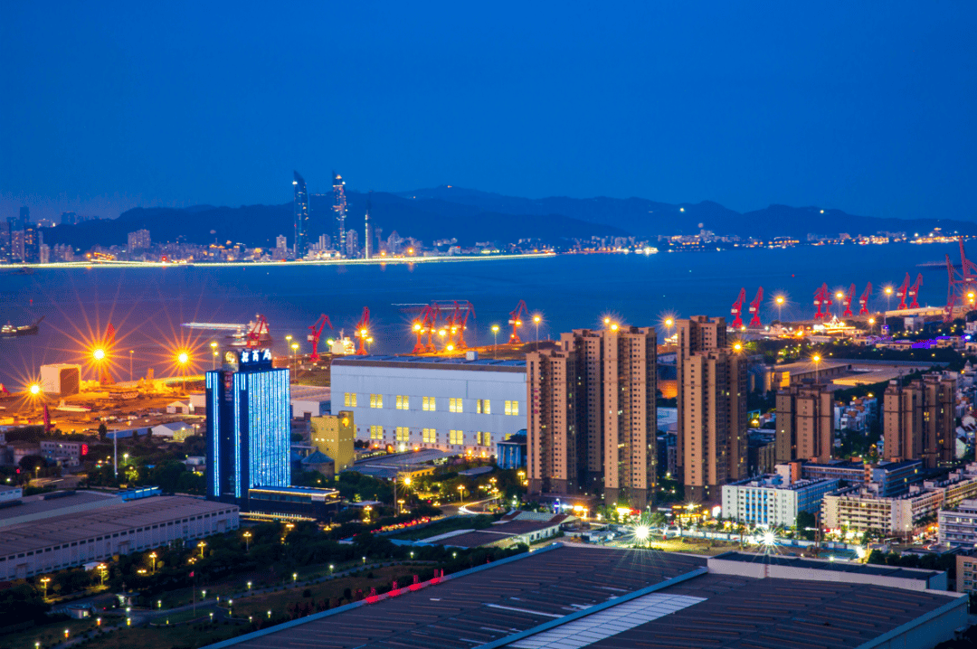 漳州港夜景图片