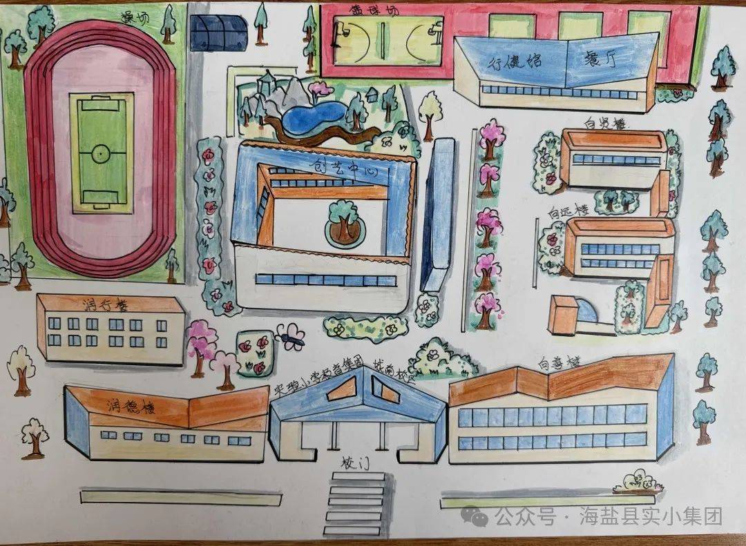 "校园地图我来画"作品展