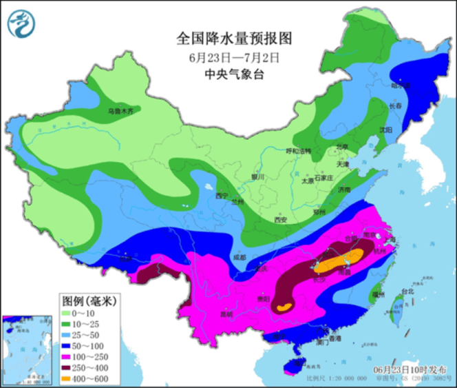 长江中下游持续性暴雨下到7月 未来十天还有4轮强降雨