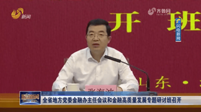 山东省委常委、副省长张海波,兼任新职_金融_地方_工作