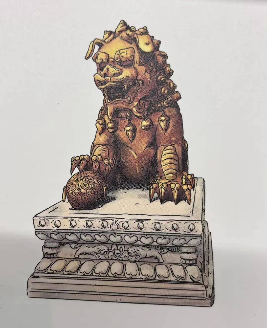 故宫里的狮子一般都是竖着耳朵的,但乾清门前的一对鎏金狮子,耳朵却是