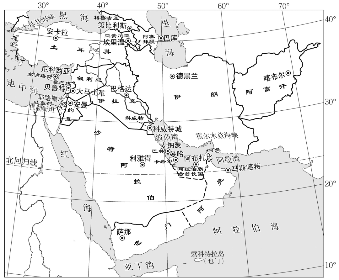 西亚特色地形图片