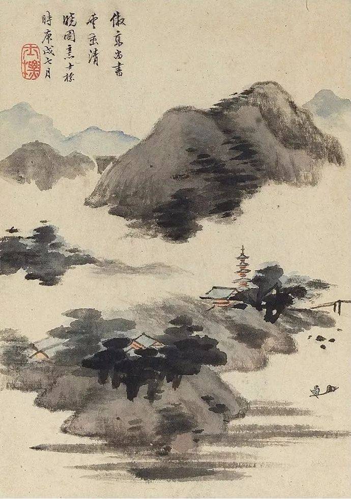 看懂这组山水画,才明白什么叫"高逸舒秀"_疏简_倪瓒_吴镇