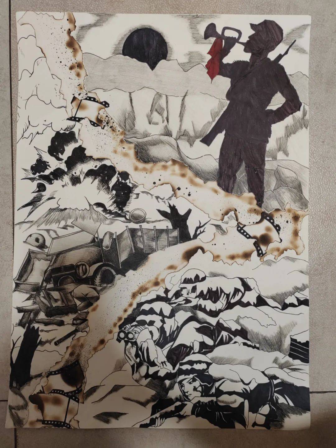 钟奕琳(四川省成都市青苏职业中专学校)《和平使者》杨羽凡(成都墨池