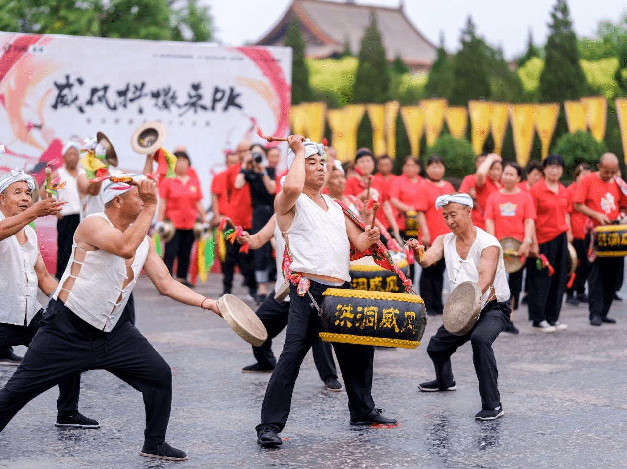 借力直播"破圈" 千年非遗临汾锣鼓云端切磋焕发新活力