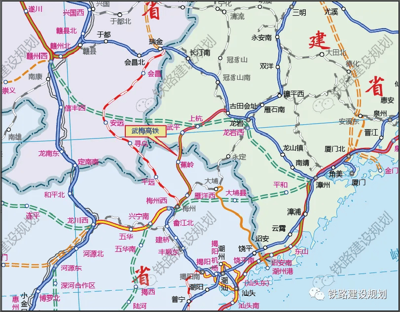 双龙高铁梅州至武平段,下月动工!