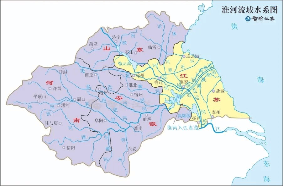 山东省主要河流分布图图片