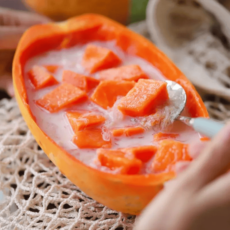 【树上熟牛奶木瓜】4-4.5斤装29.9元!果肉密度大,肉质紧实!