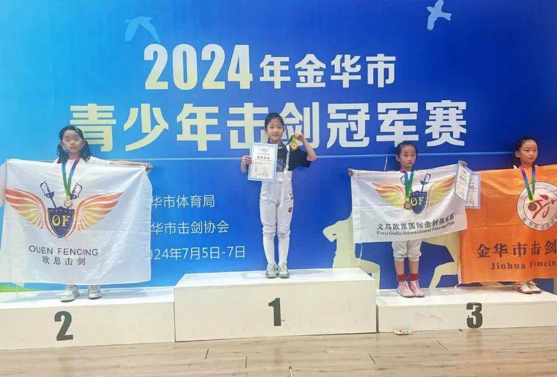 击剑冠军赛和金华市击剑协会共同举办的参加由金华市体育局磐安击剑队