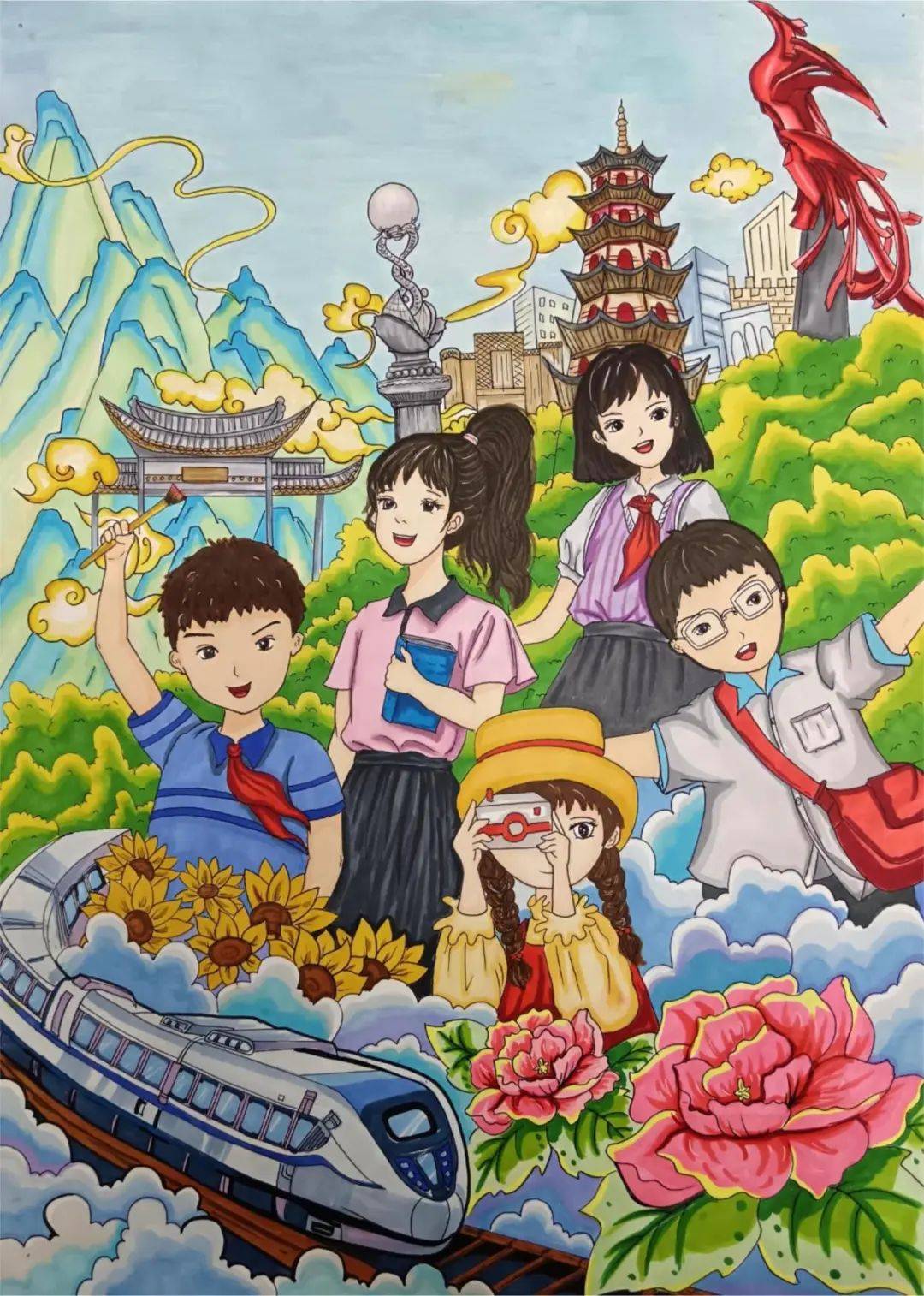 十而励——我心目中的儿童友好城市"主题绘画比赛作品展示(高年级组)