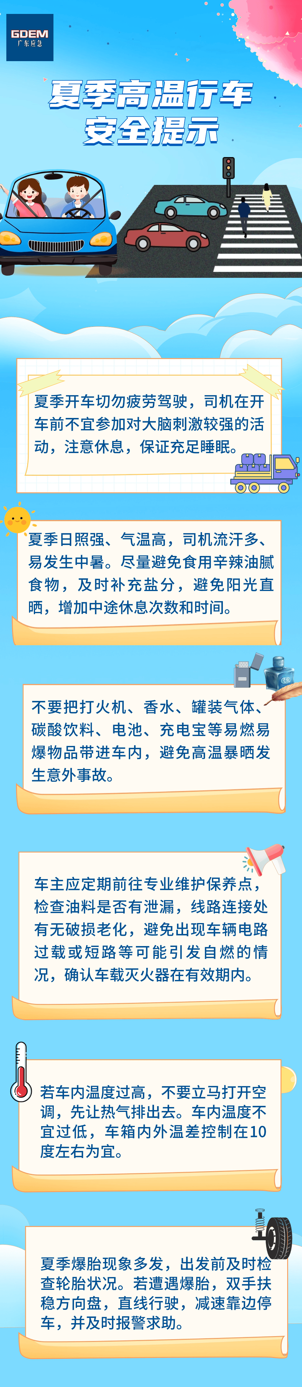 夏季高温行车安全提示!