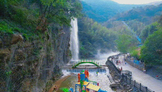 富溪大峡谷玩水解暑登山观瀑,躲进山的怀抱清凉一"夏",夏日水流湍急