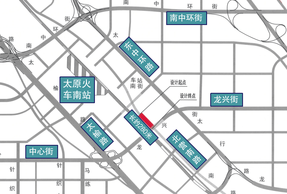太原地铁1号线新建一条配套道路_龙兴街_出口_一号线