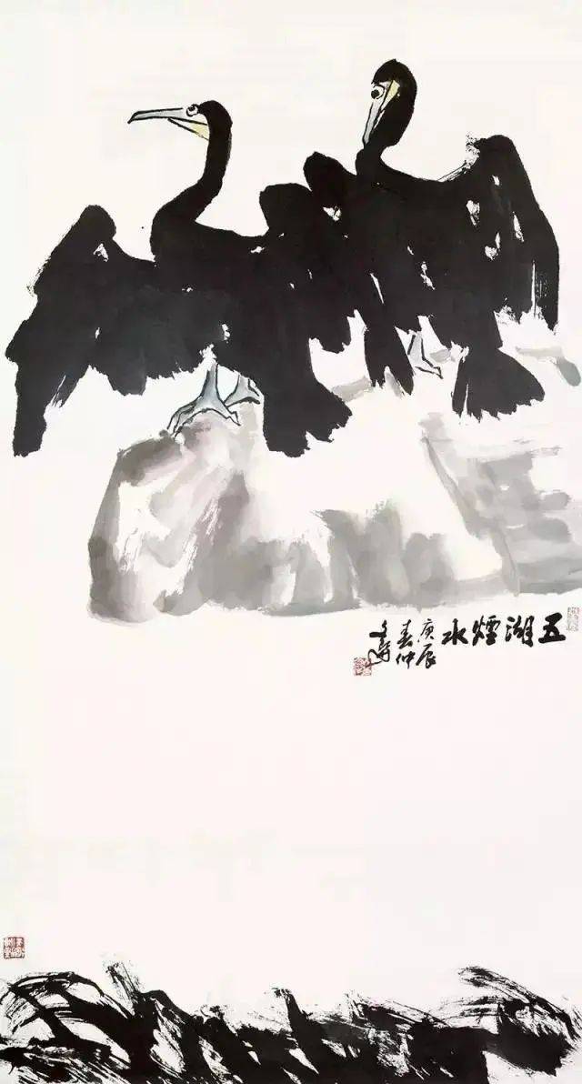 汤文选大写意花鸟,有味道