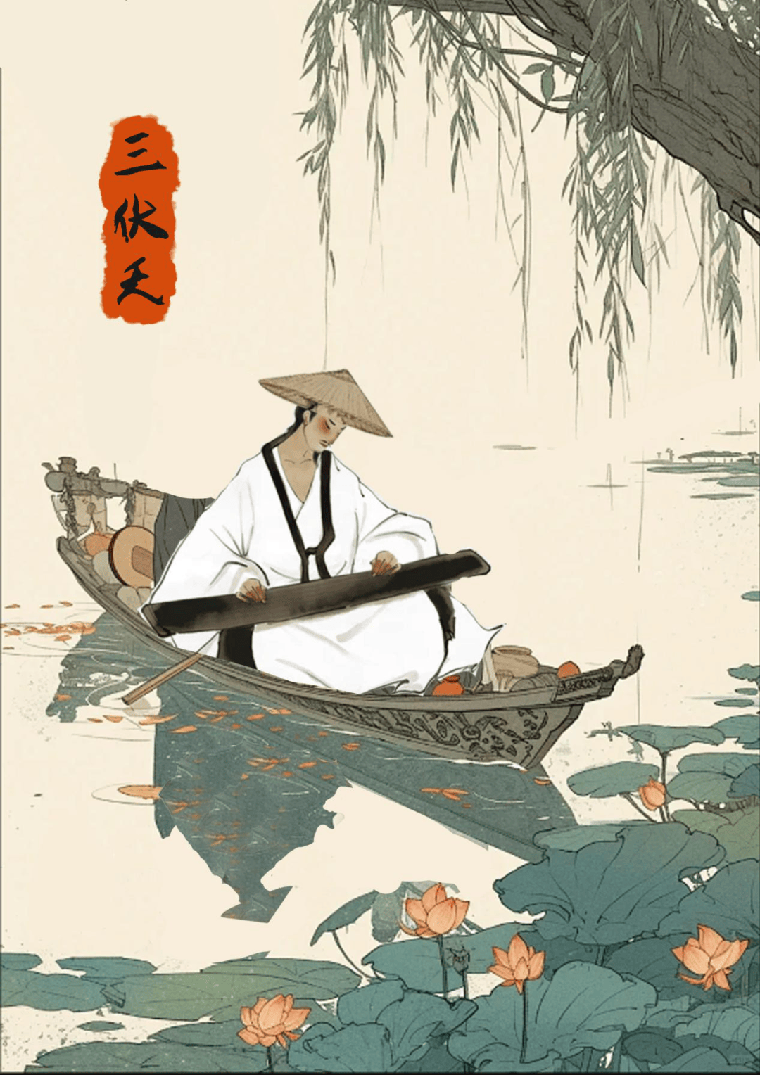 三伏天,学古人"游船纳凉"