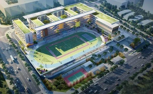 工程项目北侧为木棉湾学校,东侧为可园学校