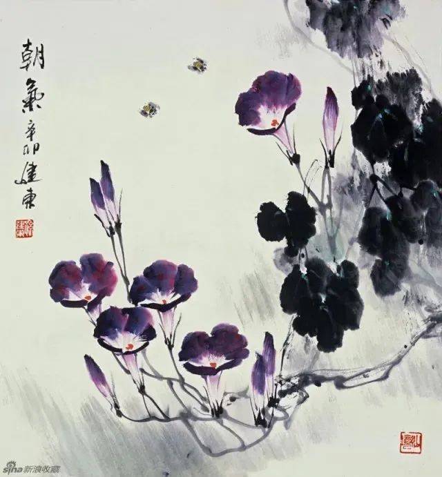 一百幅国画牵牛花,太美了