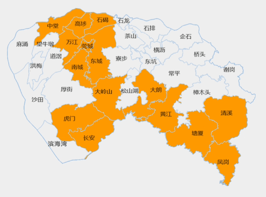 东莞市政区平面图图片