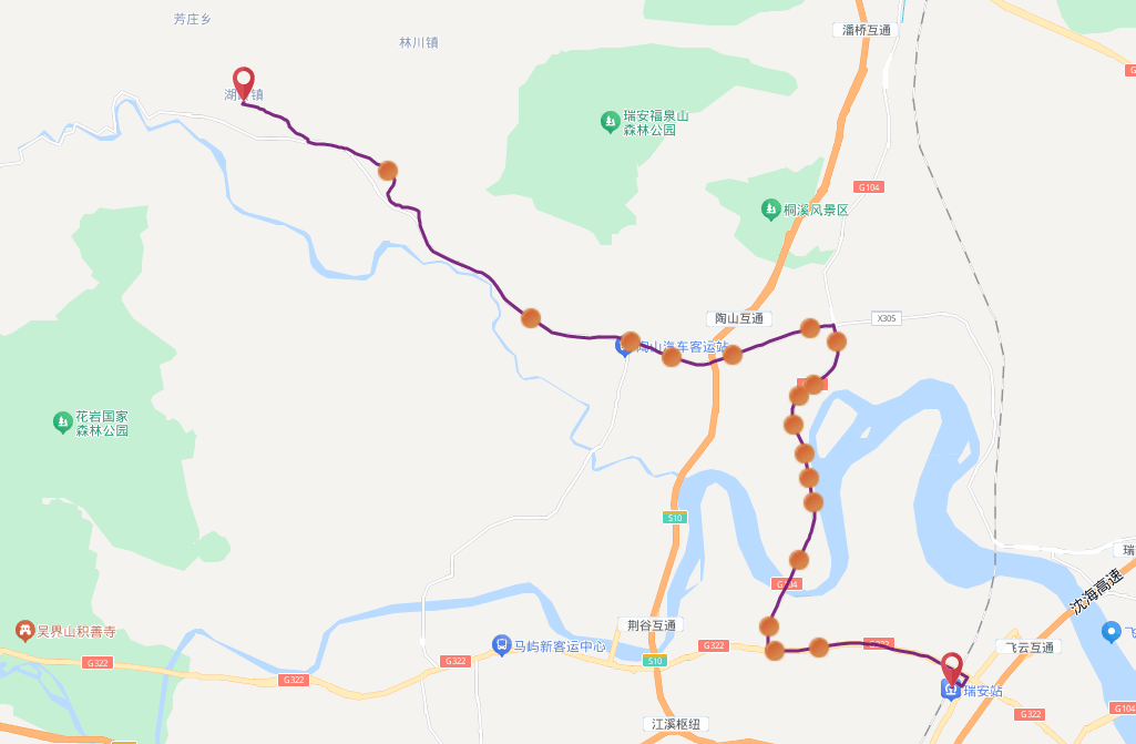 瑞安106路公交车路线图图片