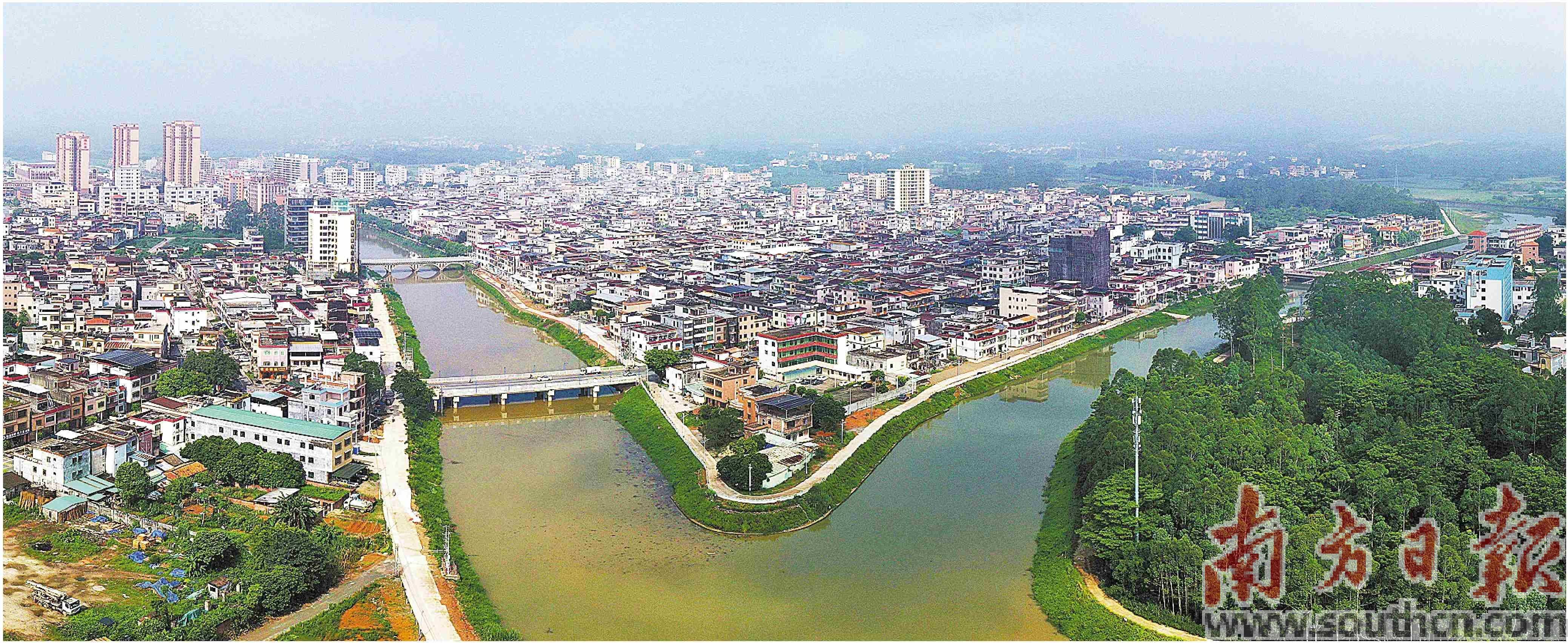 博罗县柏塘镇打响美丽圩镇建设"攻坚战".柏塘社区在河边修建碧道.