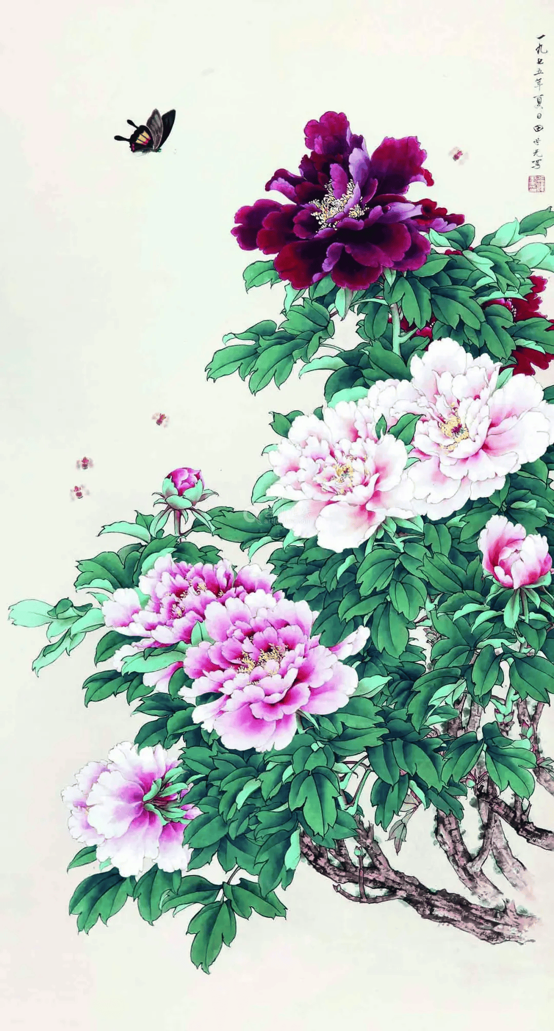 10大名家笔下的牡丹,姹紫嫣红,花开富贵!