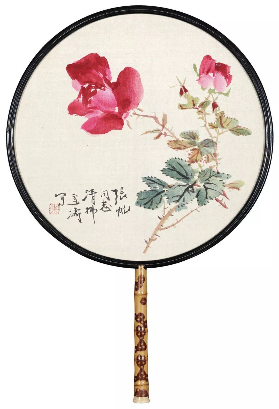 精美花鸟团扇,好看!