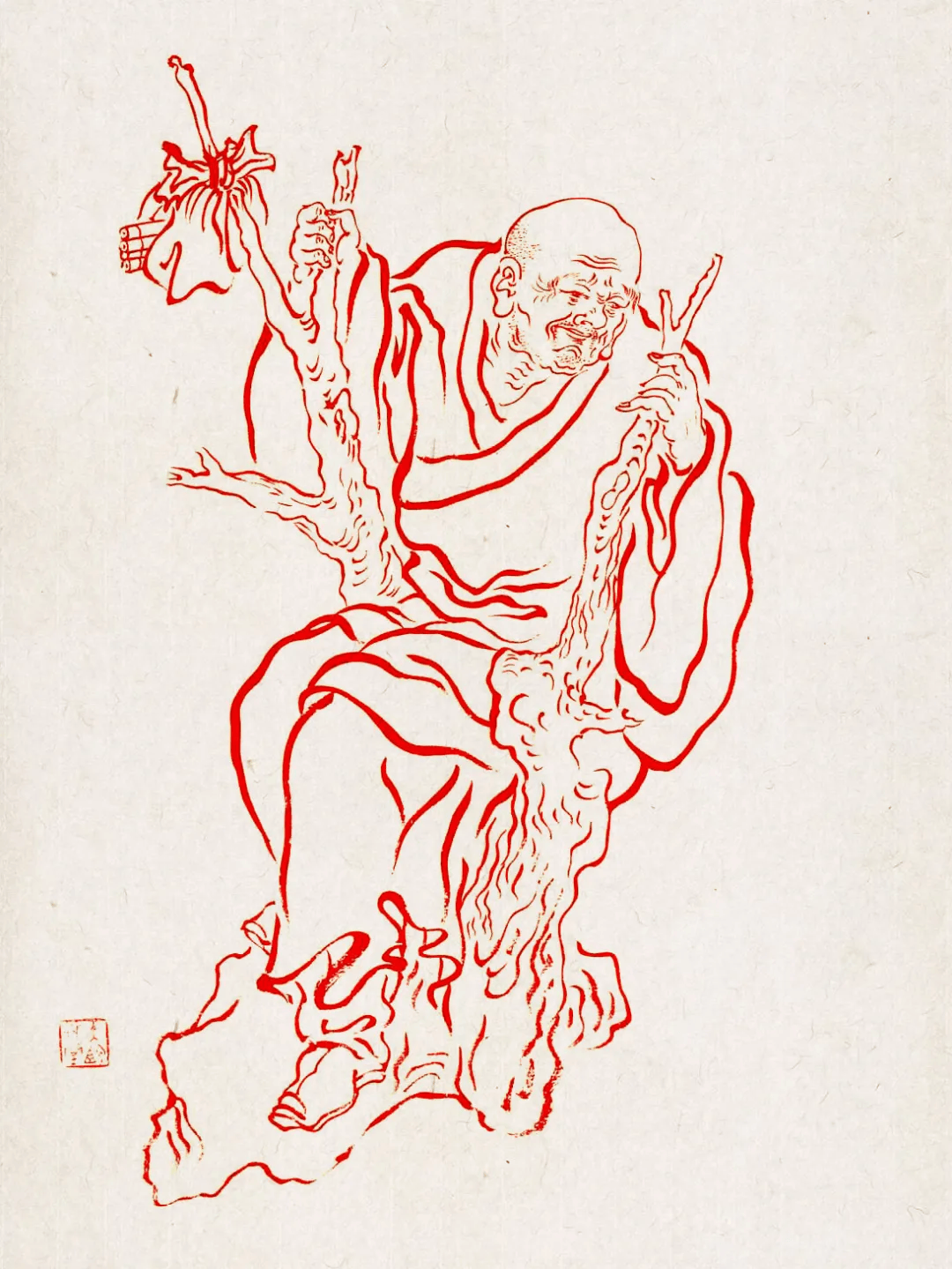 弘一法师:108罗汉图