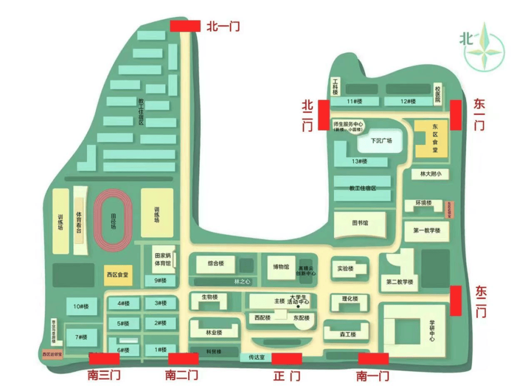 北京林业大学位置地图图片