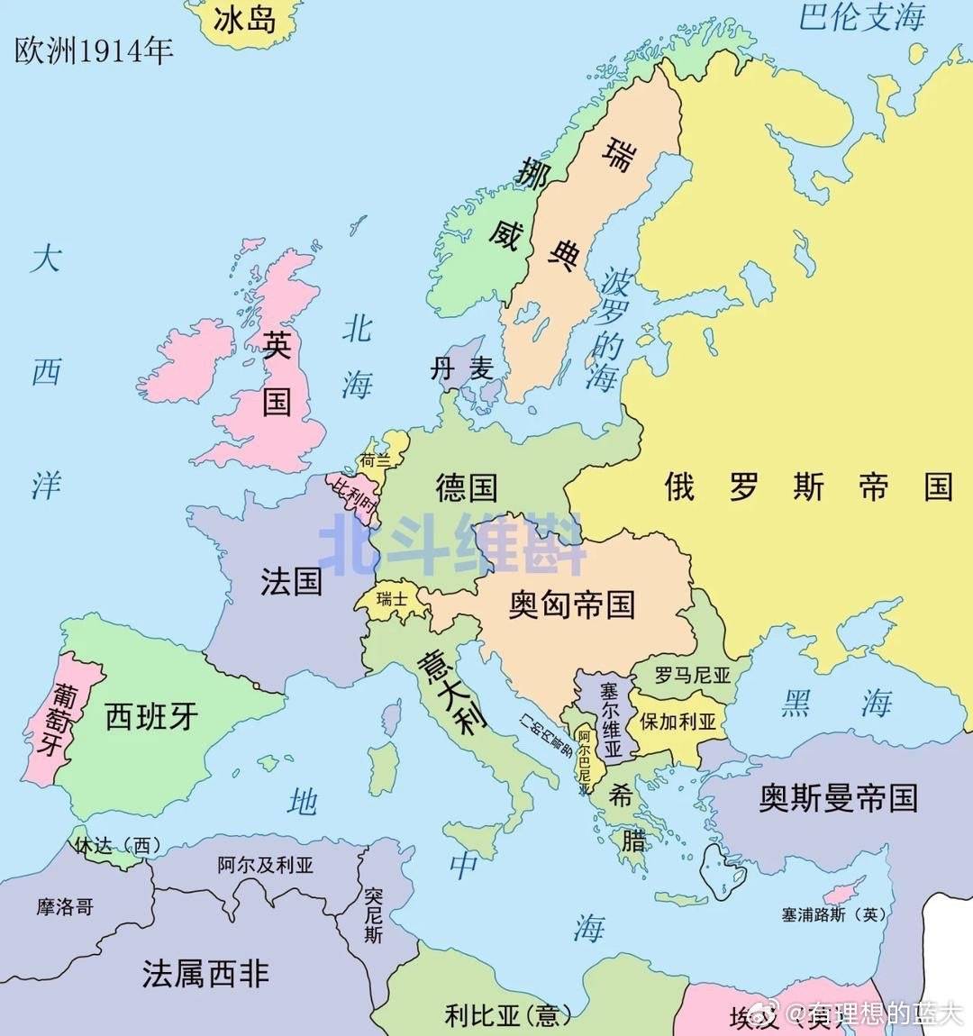 欧洲地图各国历史变迁