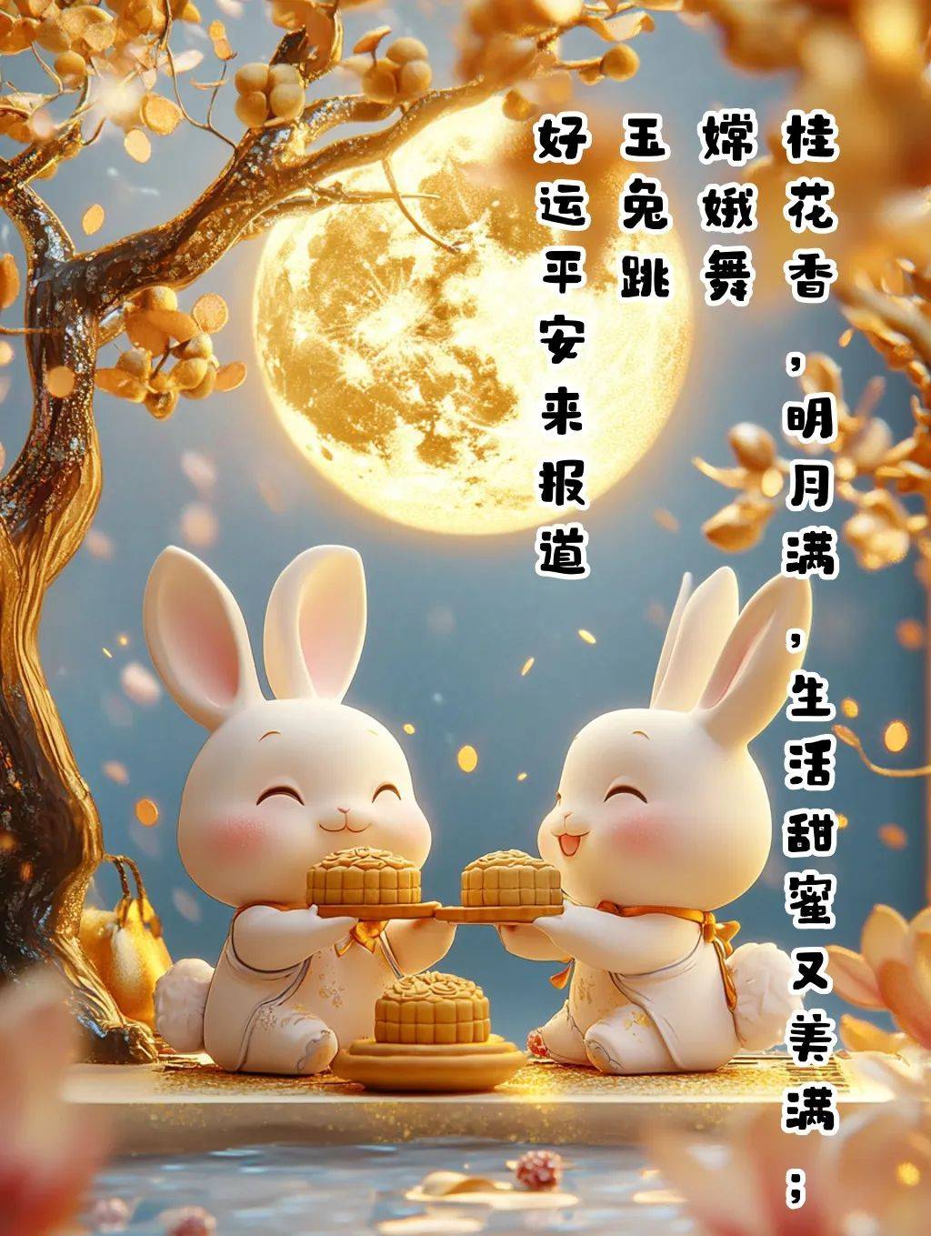 中秋节，精选的温馨祝福短句，句句暖心，用祝福温暖每一个心灵_问候_玉兔_良辰美景